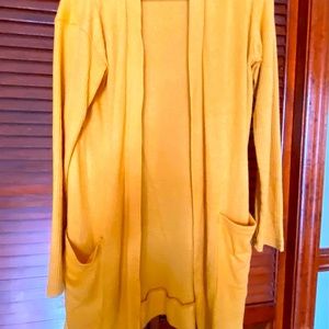 Tickled teal brand Size XL Mustard Cardigan